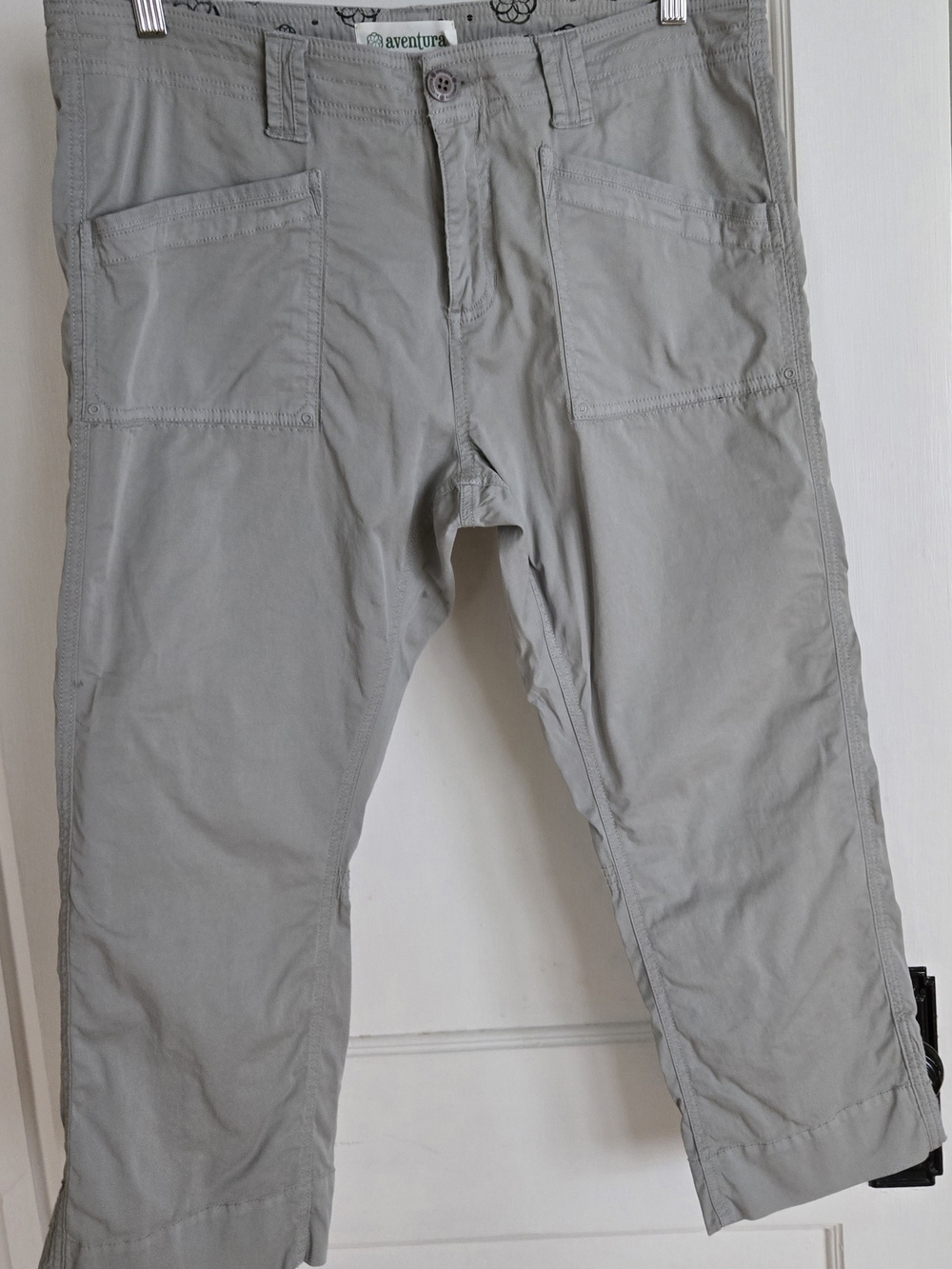 Casual Crop Utility Pants - Light Gray - Picture 12 of 13